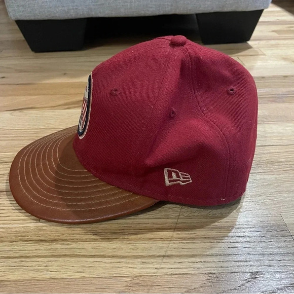 Rare New Era MLB New York Yankees 59 Fifty Leather America 7 3/8 Hat - Picture 4 of 7